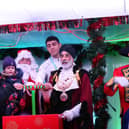 Flo and her Mum were invited on to the stage at the Warwick Victorian Evening to switch the lights on with the Mayor of Warwick, Councillor Parminder Singh Birdi, and
Commonwealth Games Gold medallist Lewis Williams. Photo supplied