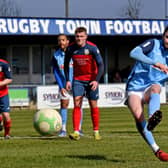 James Hancocks scoring Rugby's penalty against Wellingborough  Picture by Martin Pulley