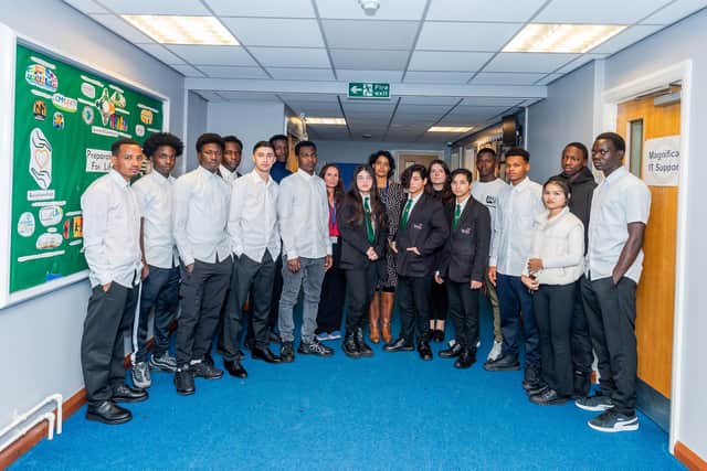 Some of the pupils at Trinity Catholic School, are refugees, who have recently shared their stories. Credit: Mike Baker
