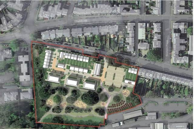 The housing plans for the Riverside House site in Leamington.
