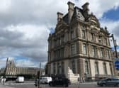 The Tuileries Palace stood here, at the western end of the Louvre, between the Pavillion de Flore (front right) and the Pavillion de Marsan (back left).