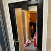 The aftermath of the raid in Newbold.