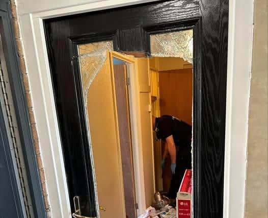 The aftermath of the raid in Newbold.