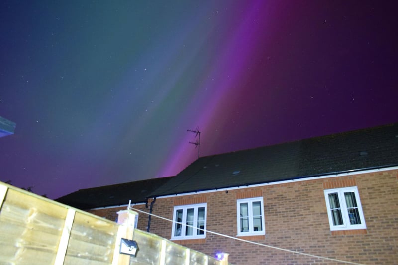 Garry Delday's photo of the Northern Lights above Barford.