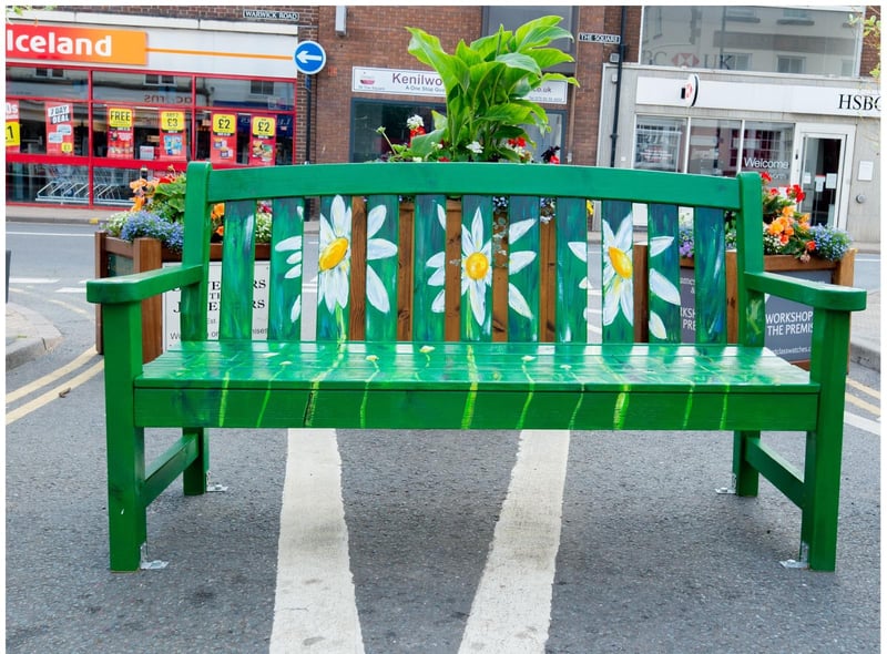 One of the revamped benches in Station Road. Photo by Mike Baker