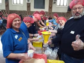 Photo shows the last food packing event in 2019 when 30,000 meals were packed and 369 kilos of food was donated to Trussell Trust. Photo supplied