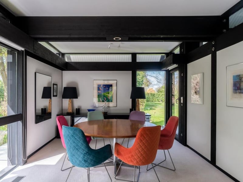 The dining area.