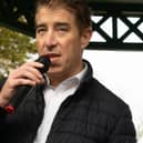 The leader of Rugby Borough Council, Cllr Michael Moran, insisted there would be “a fight to be had” if NHS bosses have misled councillors over the proposed closure of a ward at St Cross Hospital. He is pictured here addressing the crowd after the second march. (Photo: Pat Joyce).