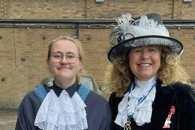 Karen Lynch MBE, High Sheriff of Warwickshire and Sophia Wilk, Young High Sheriff for a Day and 2024/5 winner of the YHS competition. (Picture: Karen Lynch)