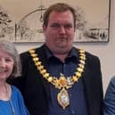 Margaret Moore of The Leamington Night Shelter and Leamington Mayor Cllr Nick Wilkins. Picture submitted.
