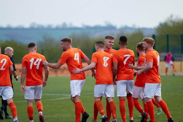 Rugby Borough Football Club will be in play-off action tomorrow night (Wednesday April 26) as they go for promotion to Step 5 on the Non League Pyramid.