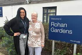 Shantell Driscoll, regional extra care manager and Margaret Logan, who will be abseiling down Coventry Cathedral to help raise money for charity. Photo supplied