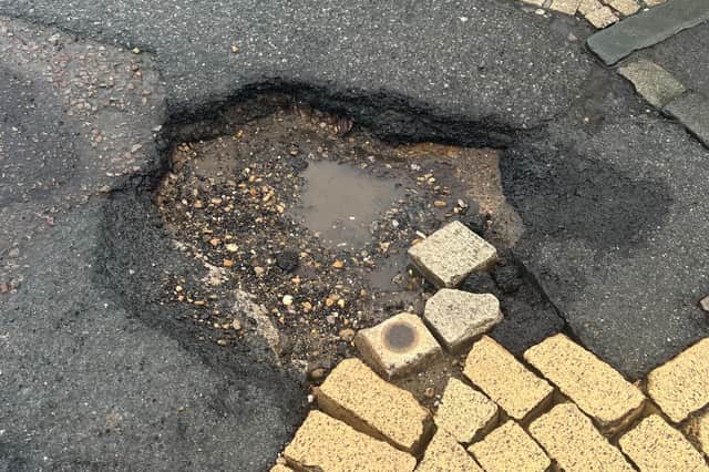 Pothole dangers lurk not just on the open road. One of our readers snapped this in Gas Street car park in Rugby town centre.
