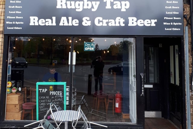Rugby Tap, St Matthew's Street, Rugby. The guide said: "Micropub featuring a long room with a large selection of gravity-served draught ales and ciders racked at the far
end. The atmosphere promotes conversation and there is no electronic entertainment."