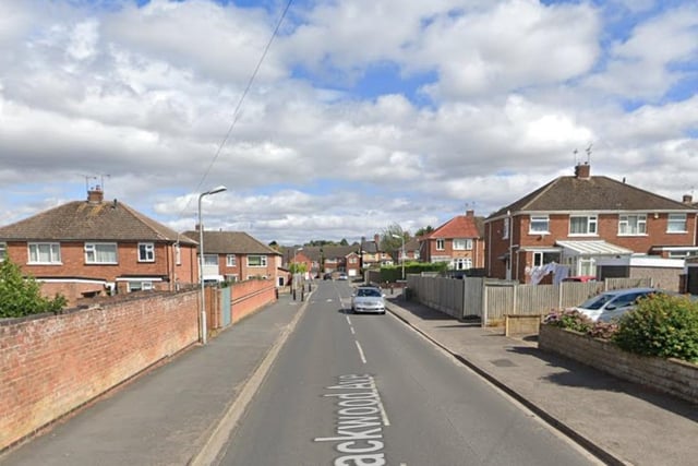 Blackwood Avenue, Bilton, four properties sold and the average price was £63,750.