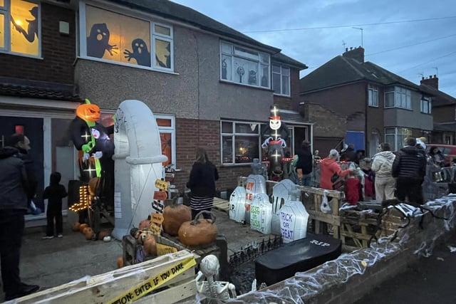 Darren and his neighbours got into the Halloween spirit and decorated their homes for a charity event. Photo by Darren Butler