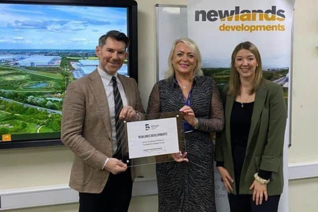 Left to right - Ben Taylor - Planning Director, Newlands Developments, Gina Bubbins - Director of Partnerships, The Bedford College Group, and Stephanie Bishop - Development Director, Newlands Developments.