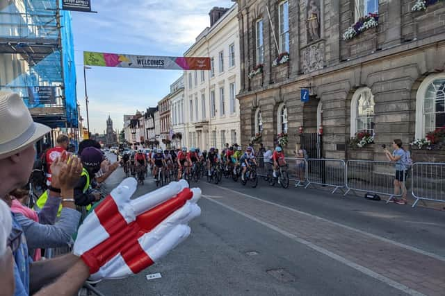 The Women's Cycling Road Race in Jury Street, Warwick, yesterday (Sunday August 7).