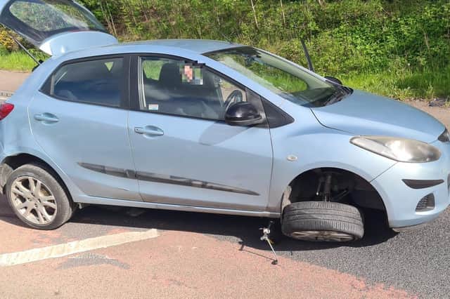 This was the scene after a suspected drink driver crashed near Rugby.