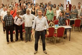 Rugby’s new MP, John Stringer, organised a big get-together to say thank you to the many volunteers who helped him win his seat at the recent general election. Photo: Pat Joyce.