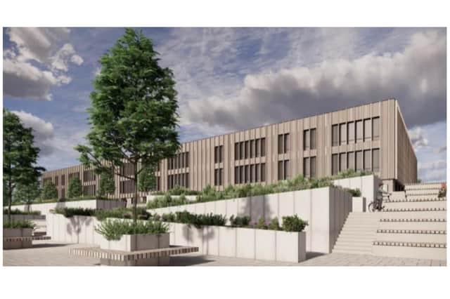A CGI of the new Oakley Grove School. Picture supplied.