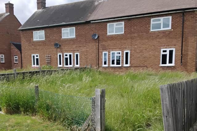 The empty houses at 9-12 St Michaels Road in Bishops Itchington.