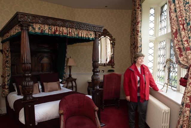 Wendy Duckett in her old bedroom growing up at Coombe Abbey.