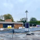 The wait is nearly over for those who don't want to go to Elliott's Field for their Starbucks... the new drive-thru on the site of the old Avon Mill pub was looking in good shape on Tuesday, November 22.