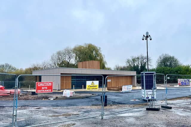 The wait is nearly over for those who don't want to go to Elliott's Field for their Starbucks... the new drive-thru on the site of the old Avon Mill pub was looking in good shape on Tuesday, November 22.