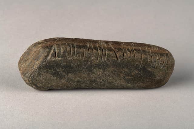 The Ogham Stone found in Coventry. Photo by The Herbert Art Gallery and Museum