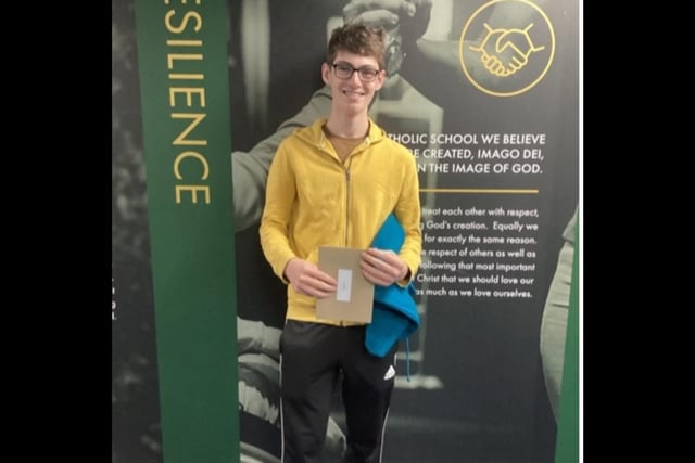 Jacob R achieved two Grade 9s and three Grade 8s. Photo by Trinity Catholic School
