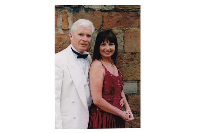 Tracey McAtamney  with her late husband Tony.