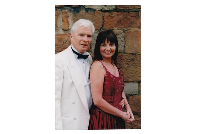 Tracey McAtamney with her late husband Tony.