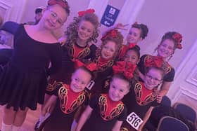 The dancers all ready to take to the stage.