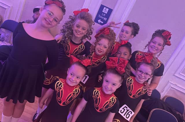 The dancers all ready to take to the stage.