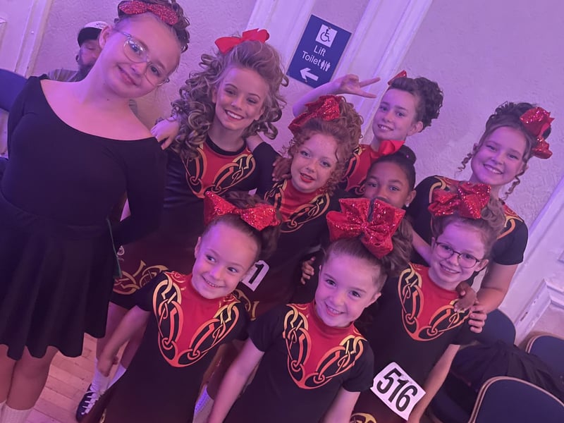The dancers all ready to take to the stage.