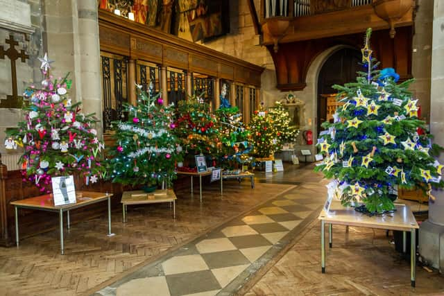 The Christmas Tree Festival will be returning to St Mary's Church in Warwick. Photo shows some of the trees from the festival in 2022. Photo by Mike Baker