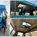 Rachel Shuker and Alex Cox have embarked on an ambitious project to transform an old Leyland Tiger bus into a one-of-a-kind Airbnb.