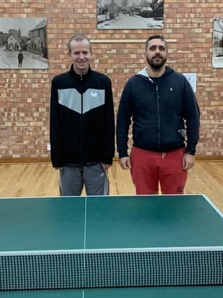 Richard Grover, left, and Alexandros Plianos, from.Ashorne B, who have won the Autumn 2-a-side Division A title.