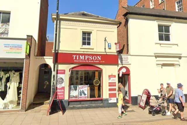 The fully-rented commercial property rented by Timpson in Warwick Street, Leamington, are up for sale in a forthcoming Bond Wolfe auction. Picture supplied.