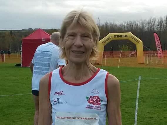 Rugby & Northampton AC athlete Angela Copson won in Derry, finishing top of her age group in the British Masters cross country for the tenth time