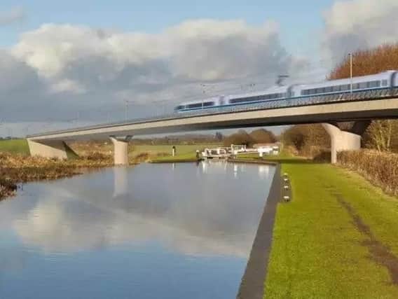 An artist's impression of HS2