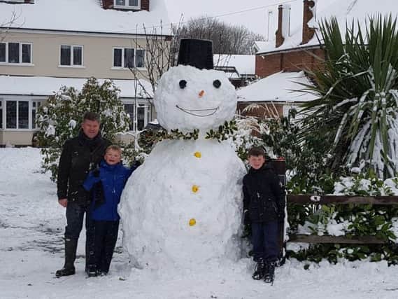 Could this be Kenilworth's largest snowman? Photo: Nic Erskine