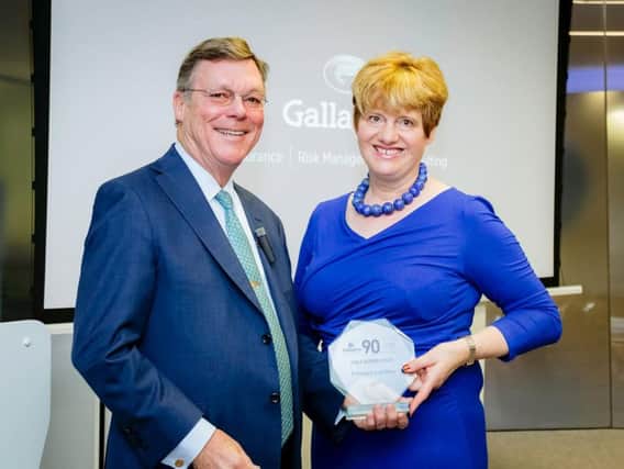 From left: Charman of Gallagher, Pat Gallagher with Cheryll Rawbone