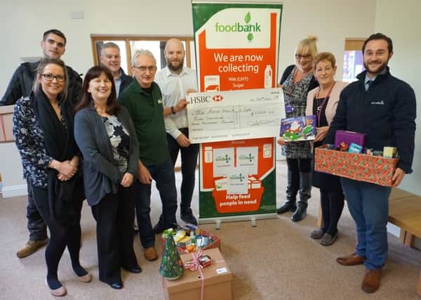 Pictured from left to right Wayne Goldsmith (Dodd Group), Abi Forrest (WDC), Teresa Gray (D&K Heating), Rob Tew (Baxi), Andy Bower (Warwick District Foodbank), James Sliver (Dodd Group), Tanya Dawson (WDC), Caroline Huckvale (WDC) ,Ross Stockford (Ian Williams).