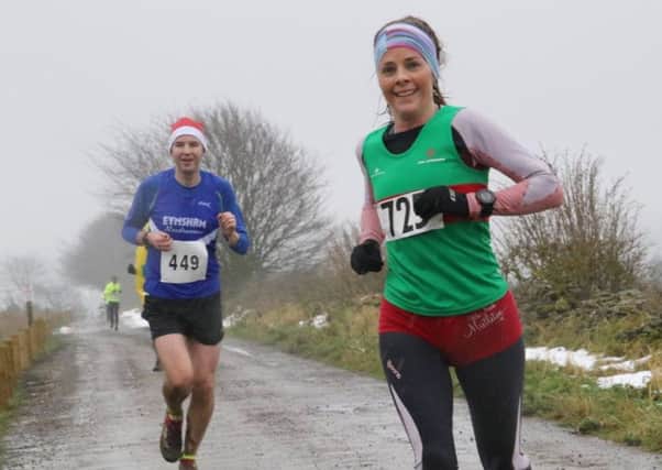 Mel Venables on her way to the female prize at the Hooky Christmas Canter. Picture: Barry Cornelius