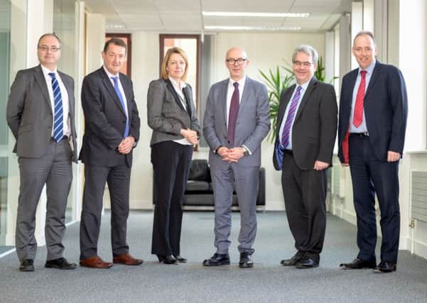 Left to right: Matthew Davies, Nick Abell, Jeanette Whymann (all Wright Hassall), Matt Western, Rhys Jarman, and Pete Maguire (both Wright Hassall).