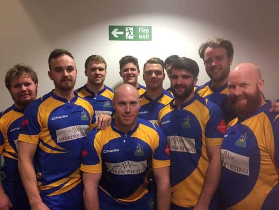 Kenilworth RFC players before their appearance on BT Sport's Rugby Tonight