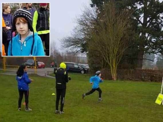 Kieran Large taking part in the first stage of his fundraising challenge.