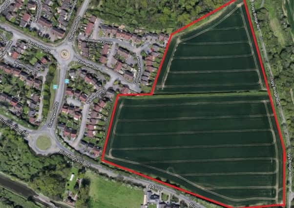 The site for the proposed development of 150 homes in Hatton Park. Photo from Google Maps.